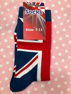 Union Jack Pattern Men's Crew Socks